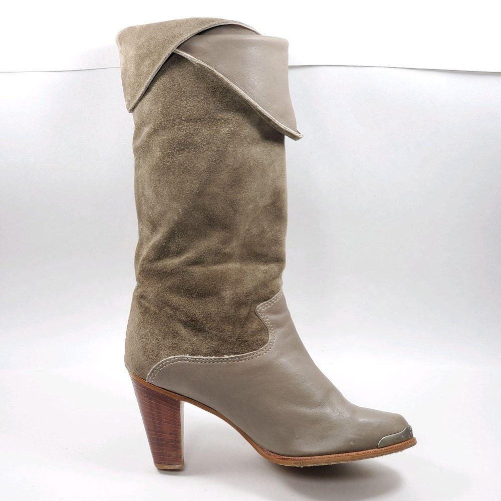 Zodiac | Vintage Leather Suede Knee High Heel Boot